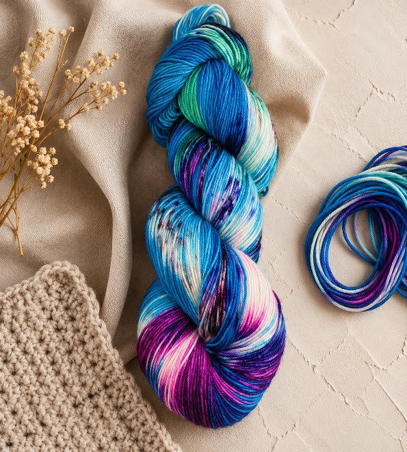 Moonlit Reef Hand Dyed Yarn